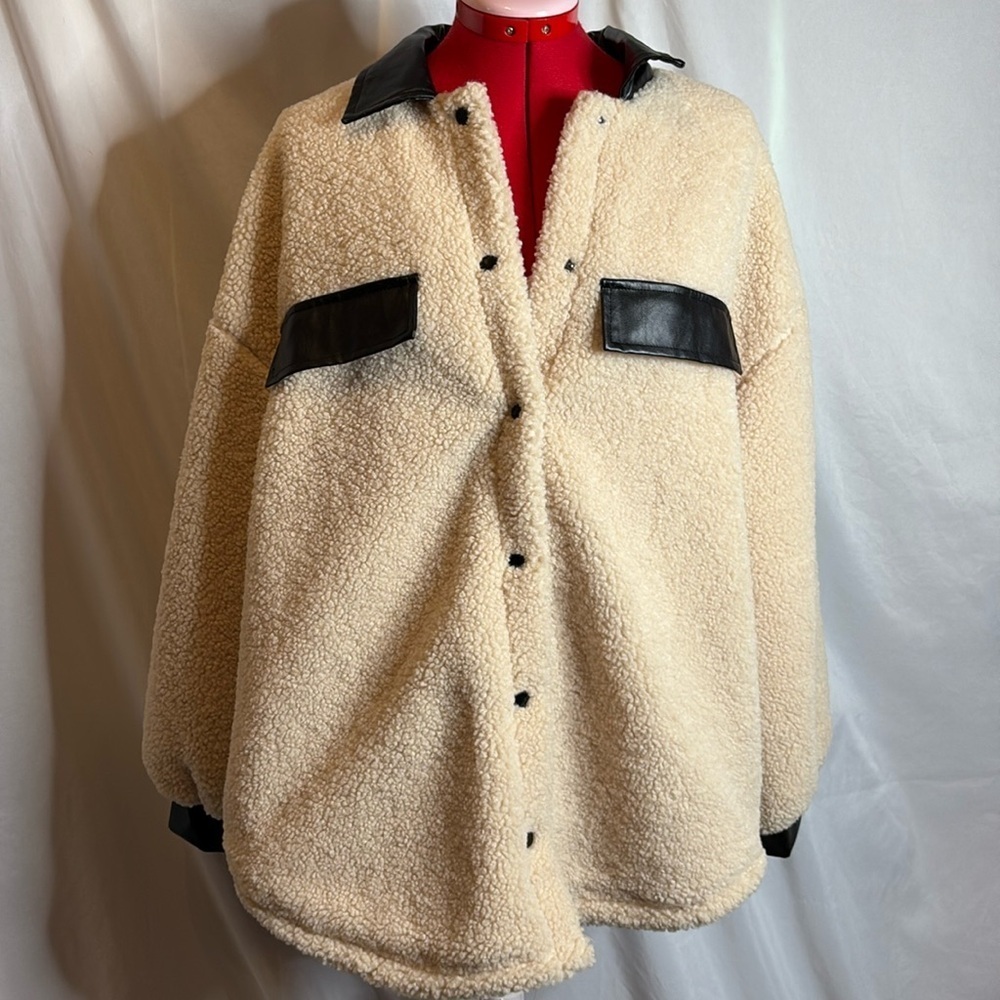 SHEIN fuzzy oversized jacket